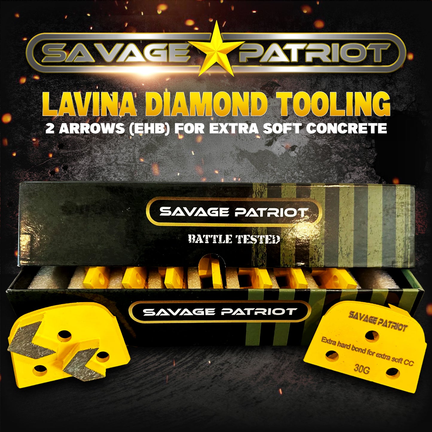 Lavina Diamond Tooling (SAVAGE PATRIOT- Pro Series) (EHB) For Extra Soft Concrete