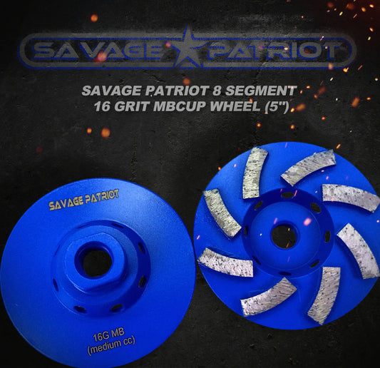 Savage Patriot 8 Segment 16 Grit MB Cub Wheel (4")