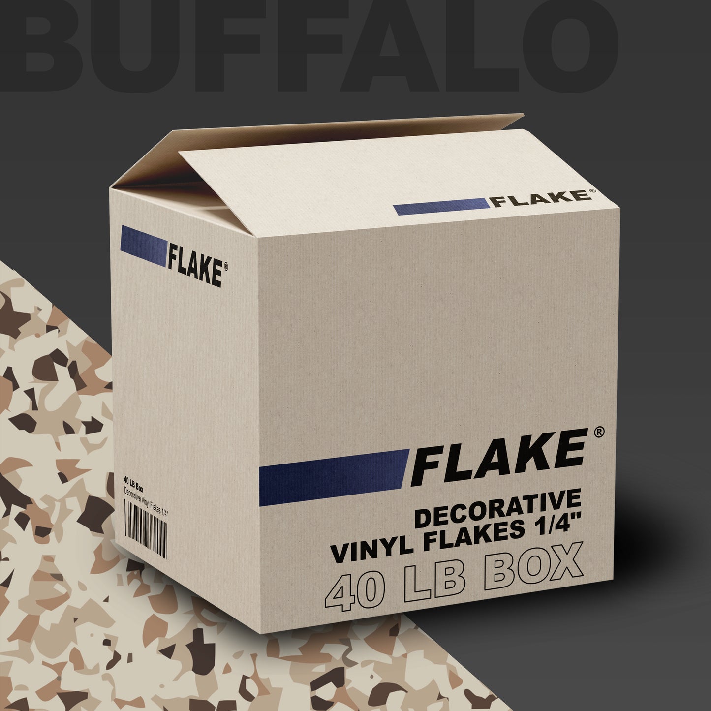 40 LB Box Decorative Vinyl Flakes 1/4"