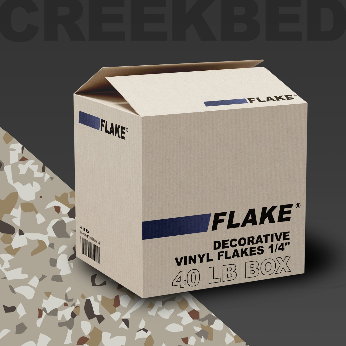 40 LB Box Decorative Vinyl Flakes 1/4"