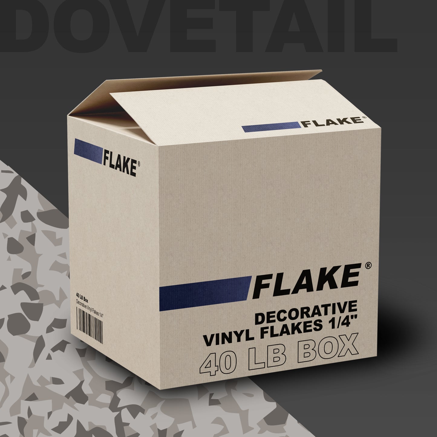 40 LB Box Decorative Vinyl Flakes 1/4"