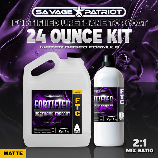 NEW RELEASE!! Fortified UTC (Water-Based) 24 OZ Easy to Apply Countertop Protective Topcoat. (80-85 SF per kit)