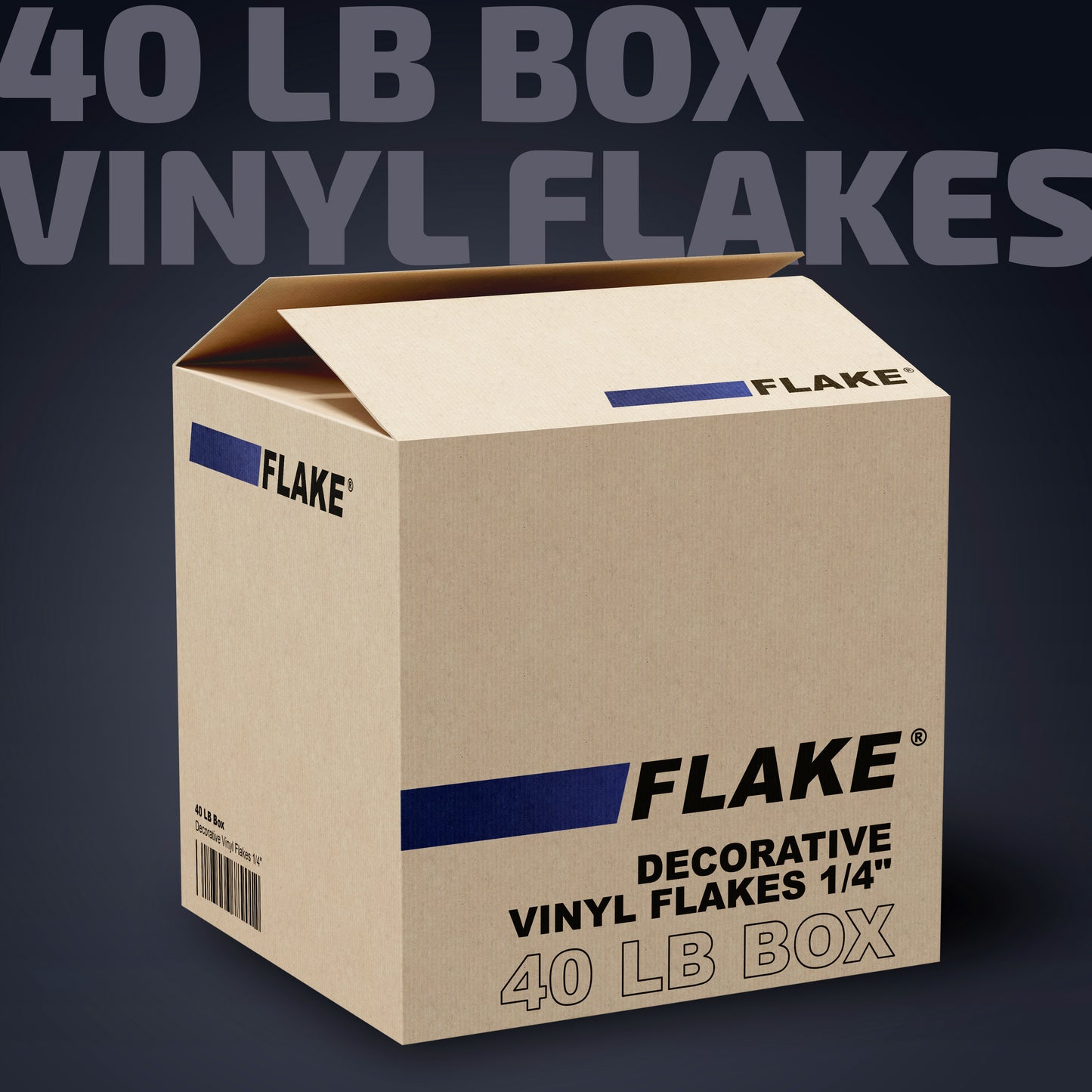 40 LB Box Decorative Vinyl Flakes 1/4"