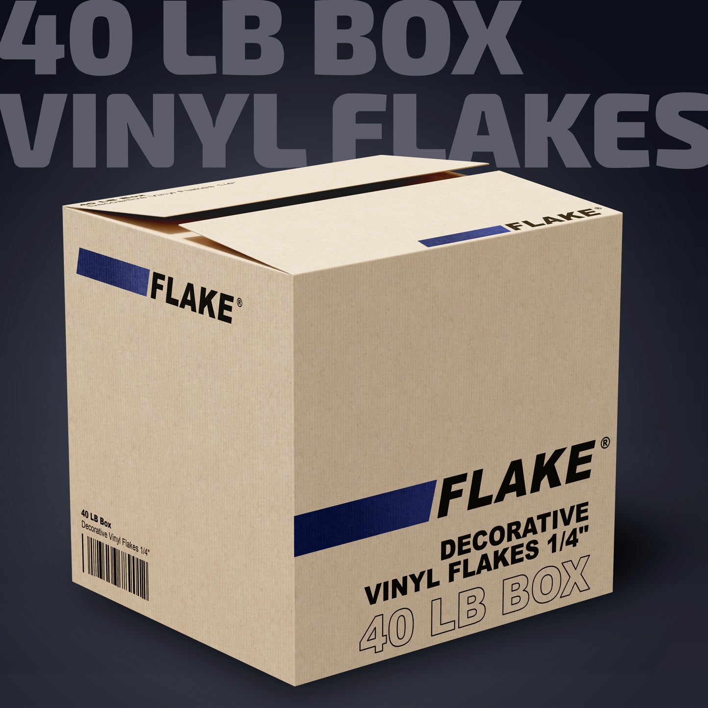 40 LB Box Decorative Vinyl Flakes 1/4"