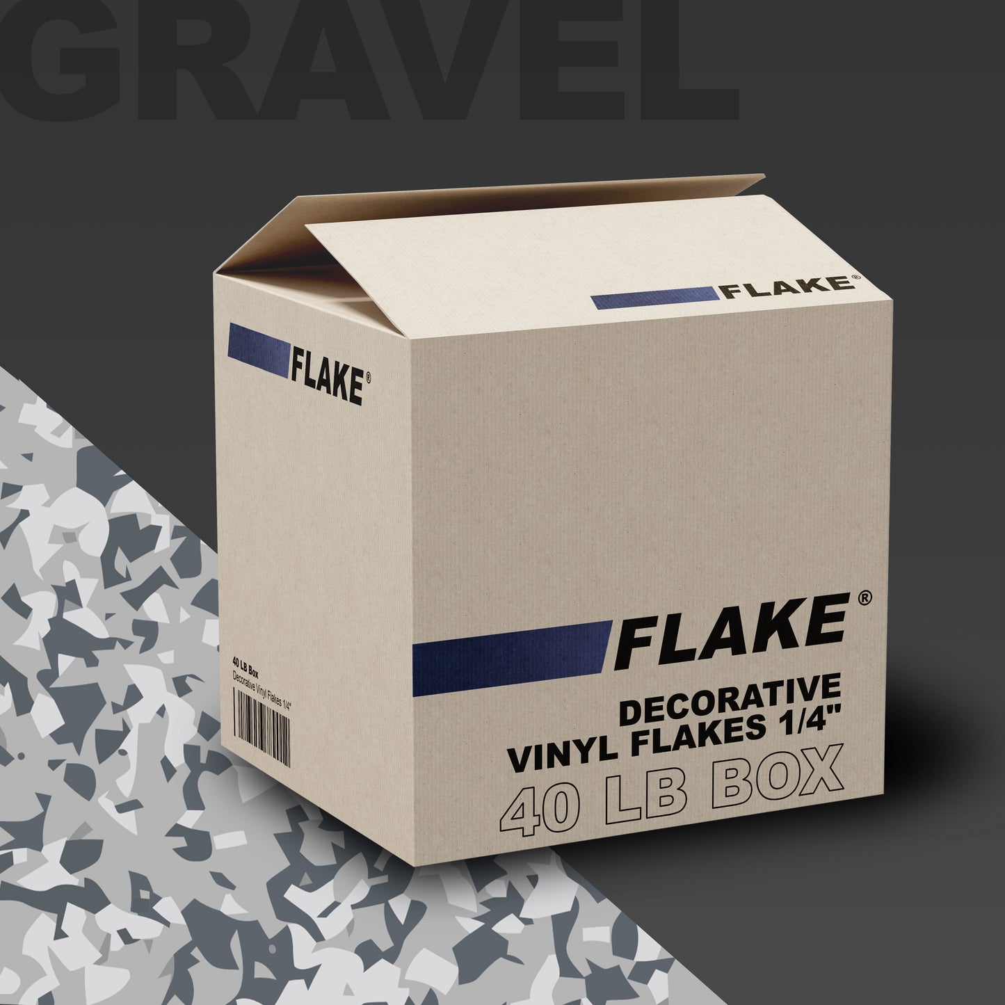 40 LB Box Decorative Vinyl Flakes 1/4"