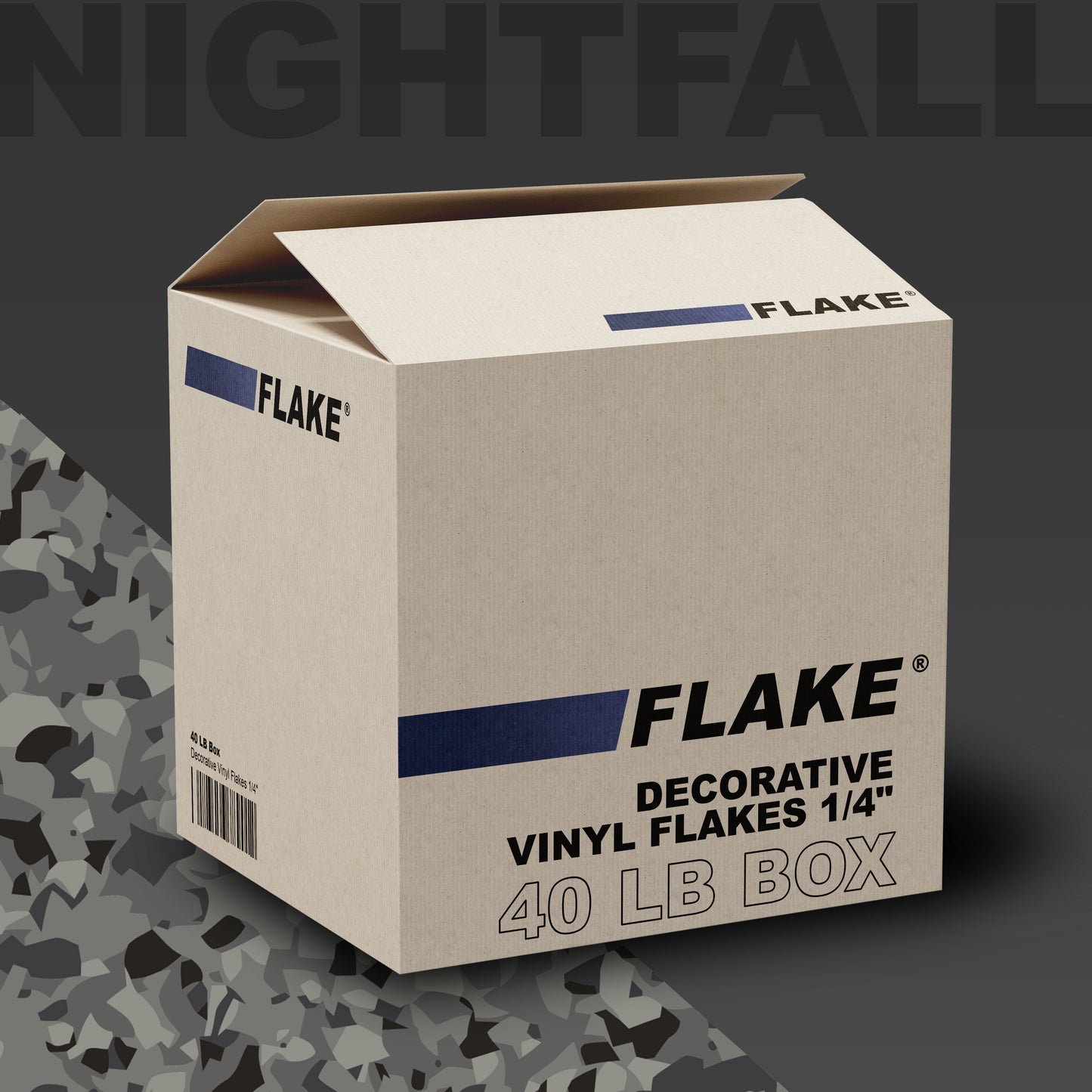 40 LB Box Decorative Vinyl Flakes 1/4"