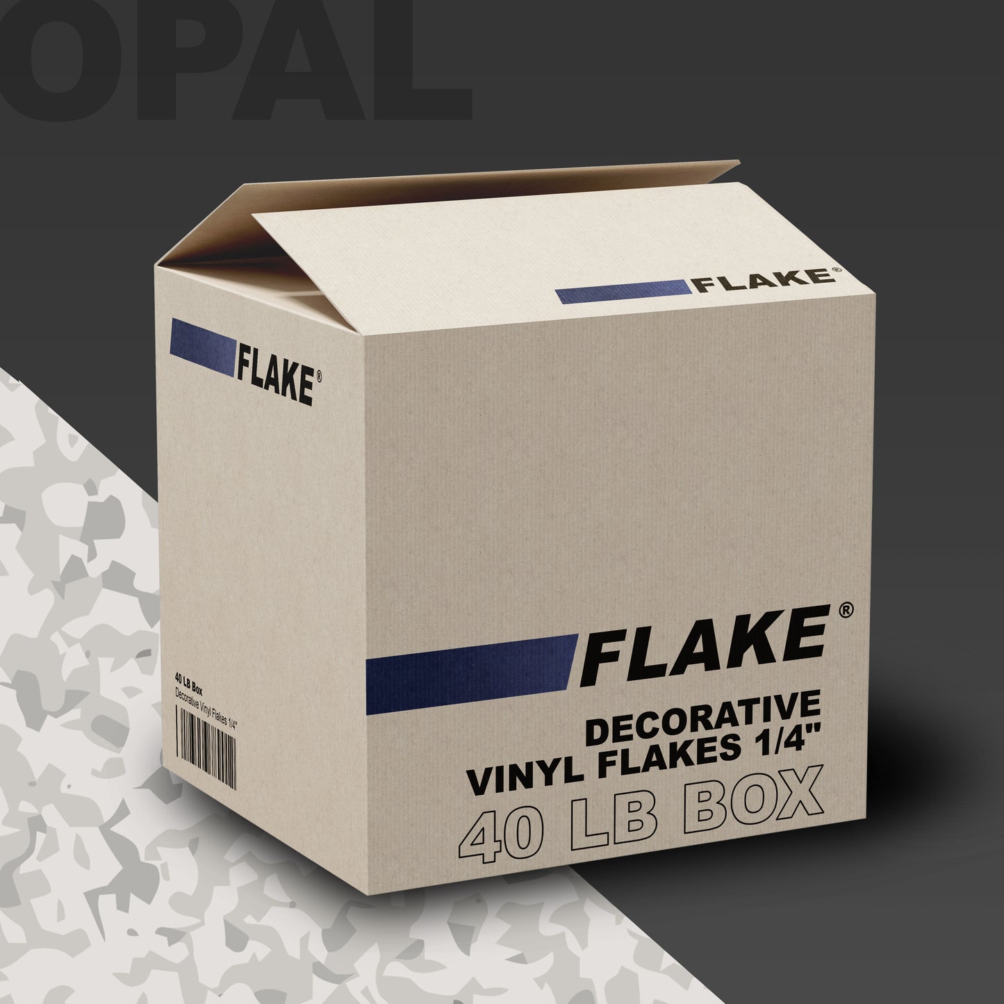 40 LB Box Decorative Vinyl Flakes 1/4"