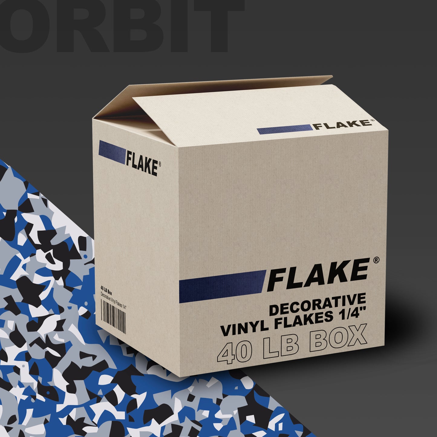 40 LB Box Decorative Vinyl Flakes 1/4"