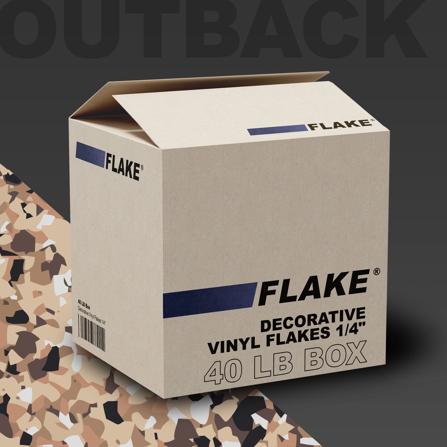 40 LB Box Decorative Vinyl Flakes 1/4"