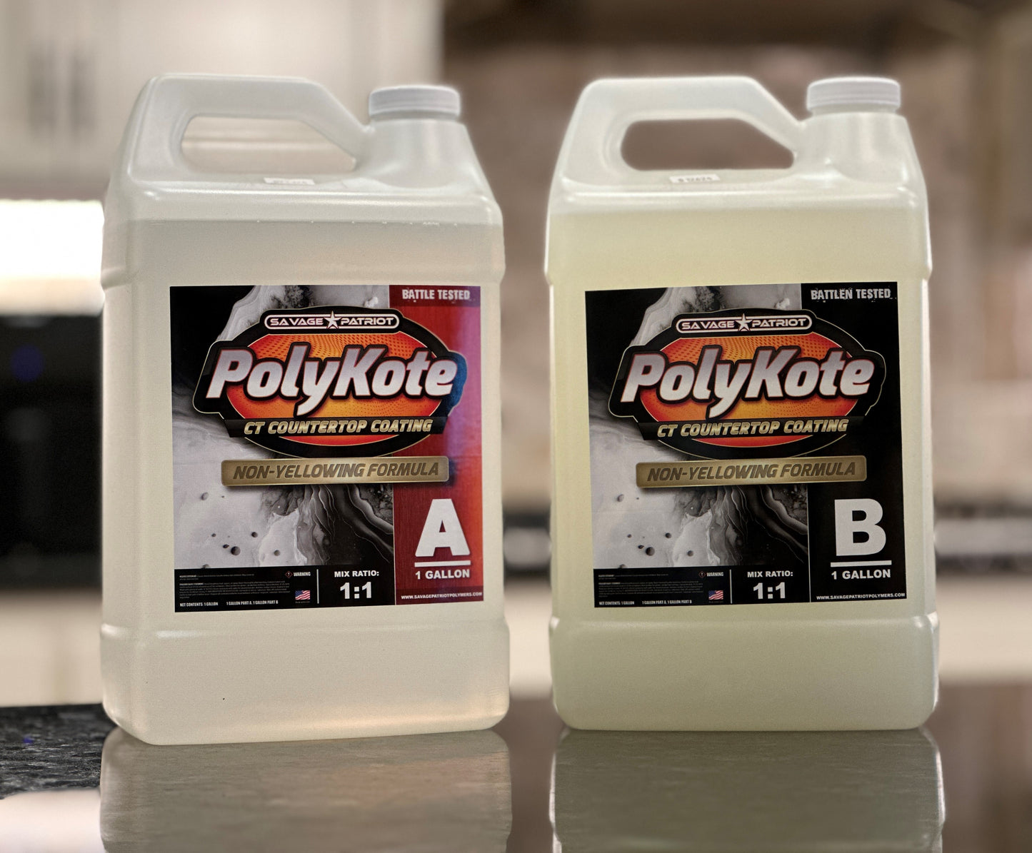 Savage Patriot-POLYKOTE CT UV Countertop Coating (2 Gallon Kit)