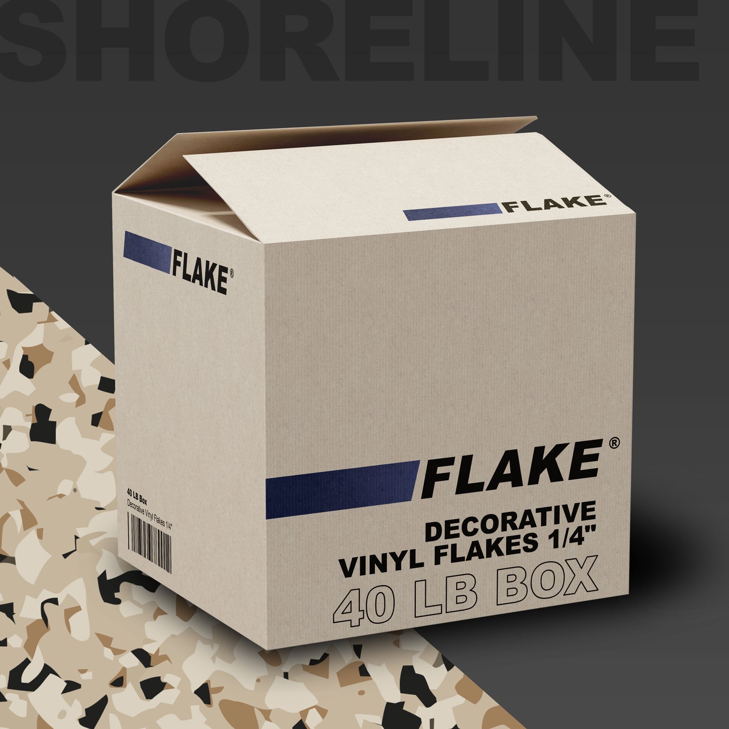 40 LB Box Decorative Vinyl Flakes 1/4"