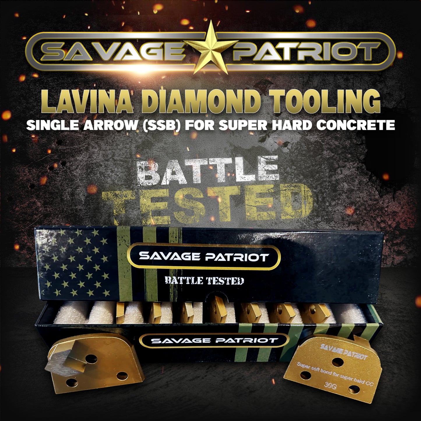 Lavina Diamond Tooling (SAVAGE PATRIOT- Pro Series) (SSB) For Super Hard Concrete