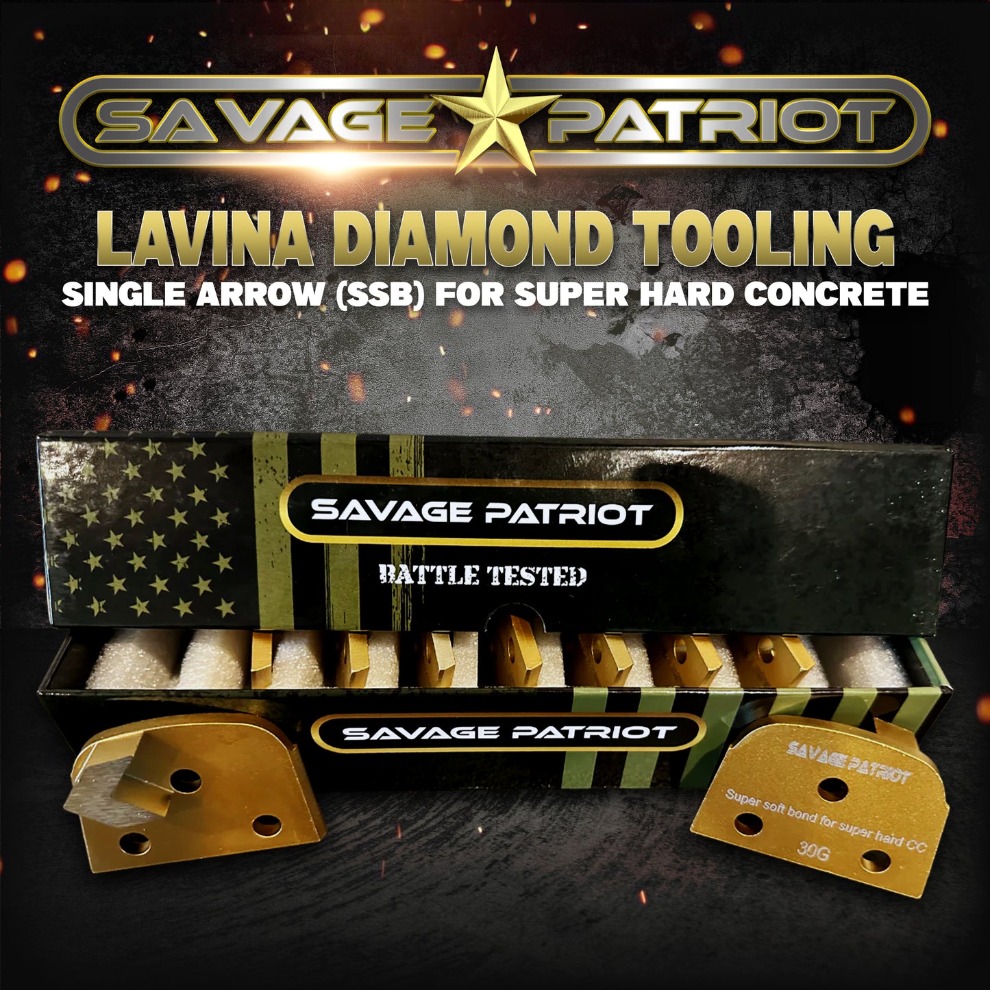 Lavina Diamond Tooling (SAVAGE PATRIOT- Pro Series) (SSB) For Super Hard Concrete