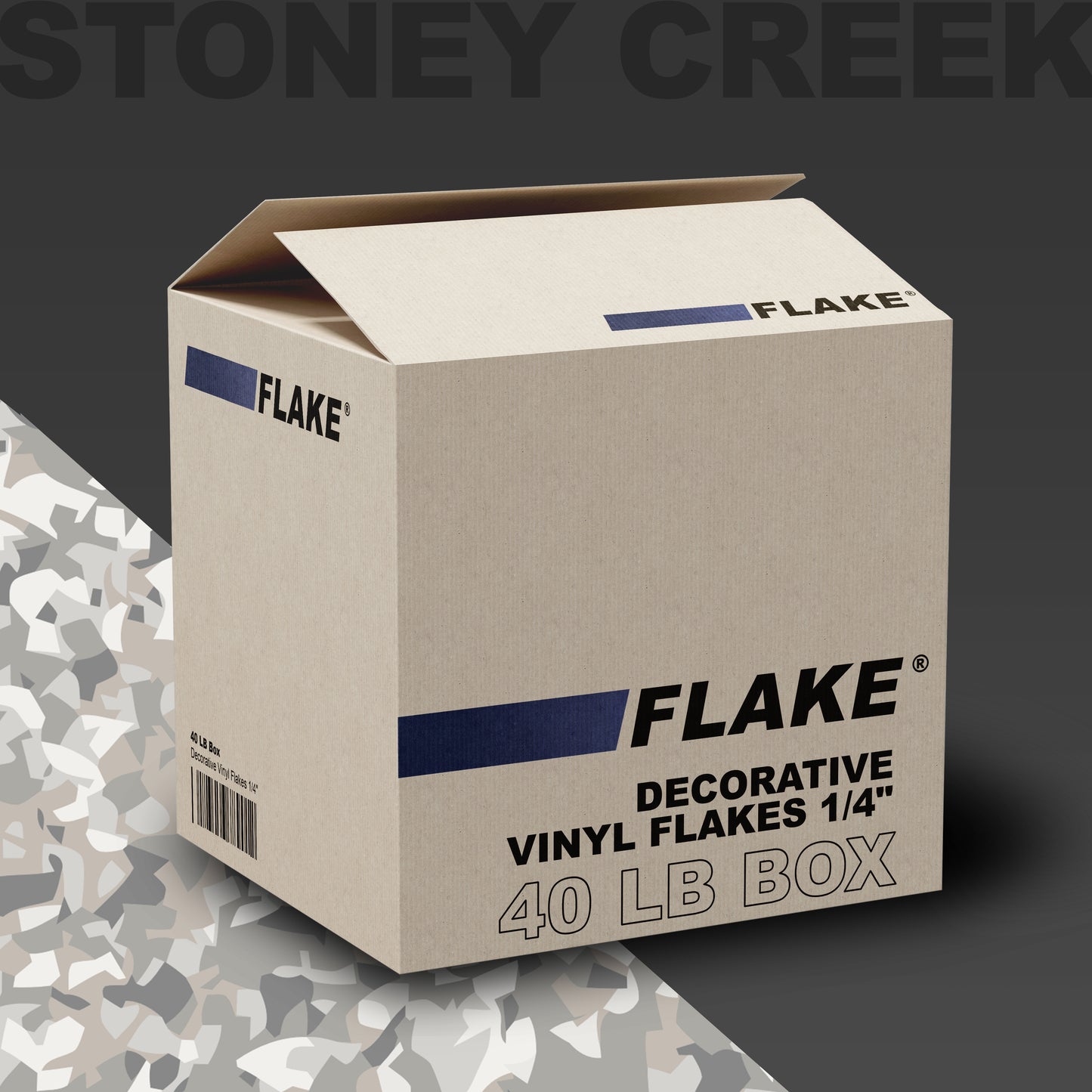 40 LB Box Decorative Vinyl Flakes 1/4"