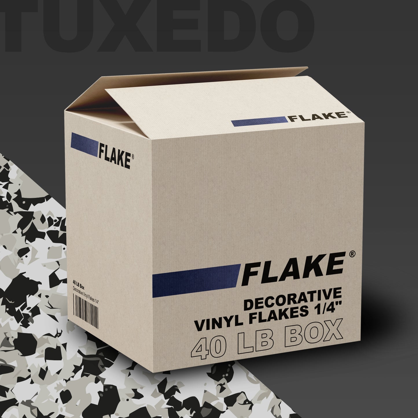 40 LB Box Decorative Vinyl Flakes 1/4"