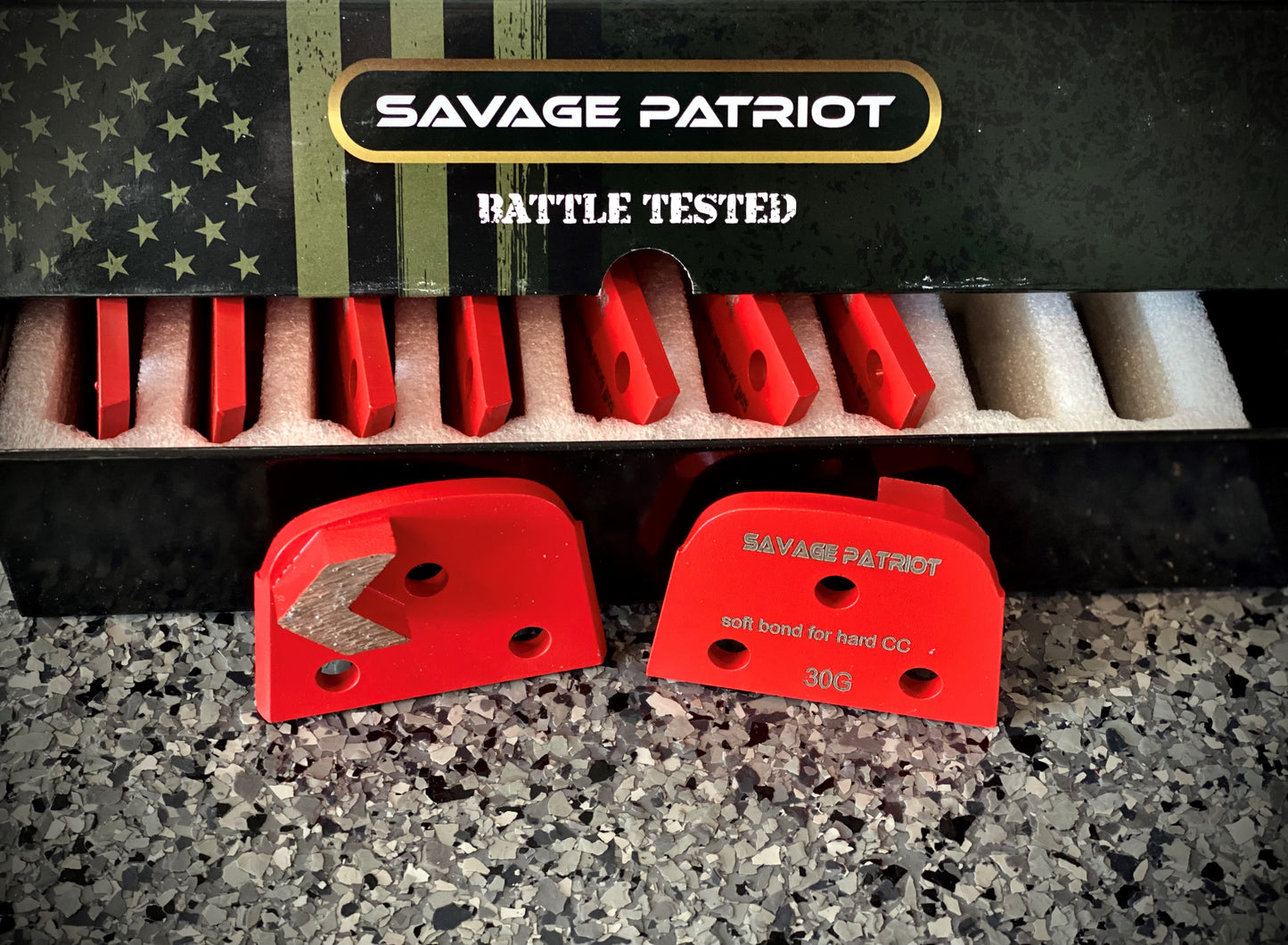 Lavina Diamond Tooling (SAVAGE PATRIOT- Pro Series) Single Arrow Seg (SB) for Hard Concrete